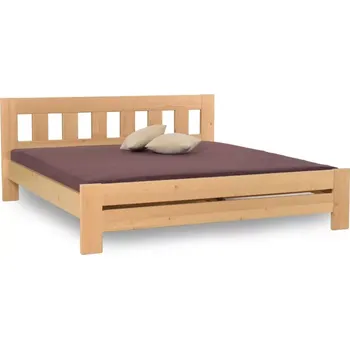 Postel Dřevěná vyvýšená manželská postel KUBA - smrk, 200x180