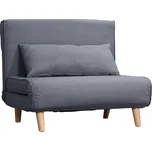 HOMCOM Rozkládací křeslo na spaní, polohovatelné, šedé 839-023