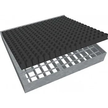 Čistící rohož SP-34/38 - 1015x1015 - 60-GP - ocel-zinkovaná