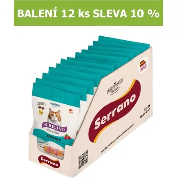 Pamlsek pro kočku Serrano Snack Cat Urinary Salmon Tuna 50 g (12 ks) %