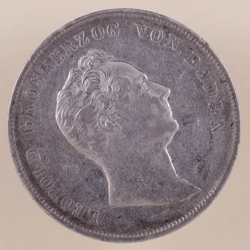 Leopold I. Bádenský – 1 gulden 1842, Bádensko cca 10.51 g