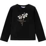 MAYORAL dívčí tričko DR květy černá vel. 110 cm