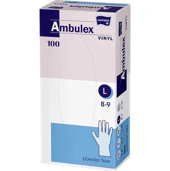 Vyšetřovací rukavice MATOPAT Ambulex Vinyl rukavice vinylové nepudrované L 100 kusů