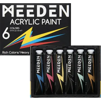 Vodová barva Meeden 34.1285 Sada akrylových barev Iridescent Shades 6 x 22 ml
