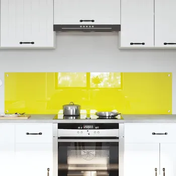Obývací stěna vidaXL Kuchyňská zástěna 2 pcs Žlutá 80 x 40 cm tvrzené sklo [3415473]