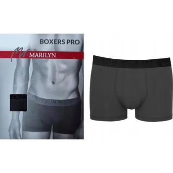 MARILYN Klasické pánské boxerky BOXERS PRO ŠEDÉ GREY XXL