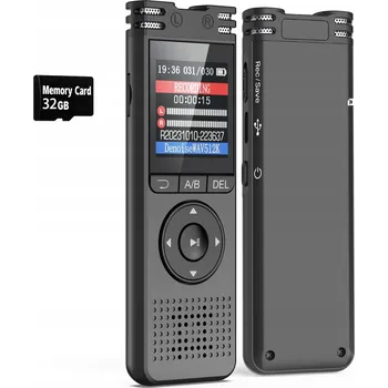 IP kamera Černý diktafon HGWG s akumulátorem a 16 GB pamětí pro nahrávání hlasu