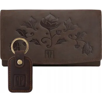 Peněženka Paolo Peruzzi hnědá kožená peněženka - dámská