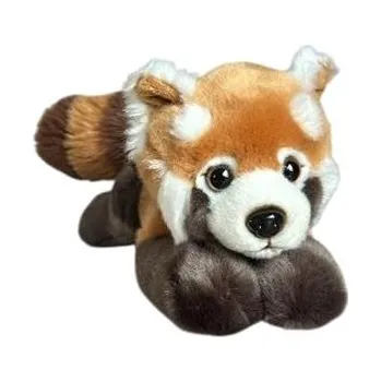 plyšák Plyšová Hračka Medvídek Panda Červená Ležící Realistická DUBI - 30 cm