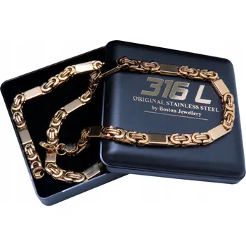 Řetízek ZLATÝ ŘETÍZEK NA KRK OCEL UŠLECHTILÁ 316L 6mm