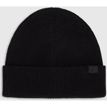 Čepice 4F zimní čepice beanie černá, univerzální velikost