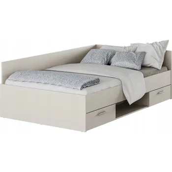 Postel Jednolůžková postel imitace dřeva Kondela 120x200 kašmír