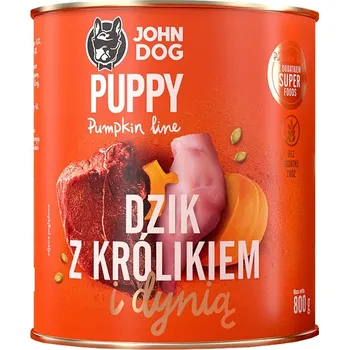 Krmivo pro psa John Dog krmivo pro štěňata divočák, králík a dýně 800g