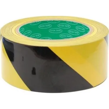 Lepicí páska Páska signální 75mm x 500m žlutočerná nelepivá, AVON 964-3760K