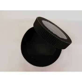 Dárková krabička Papírová dárková krabička z vlnité lepenky kulatá - černá - 10 cm