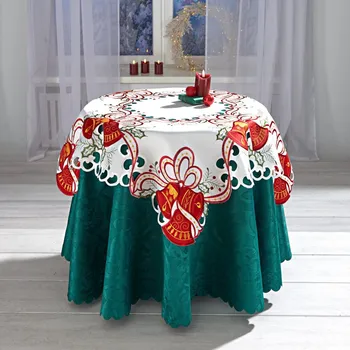 ubrus Ubrus Vánoční zvonky červená 88 x 88 cm