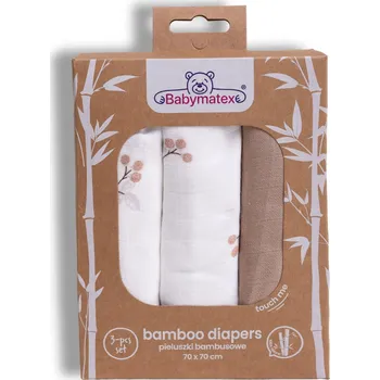 látková plena Babymatex BABYMATEX Bambusová pleny 3-pack 70x70 cm maliny