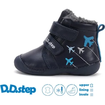 Chlapecká zimní obuv D.D.Step zimní obuv W015-52347 modrá Barva: Modrá, Velikost: 22
