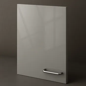 Komoda Senosan Nábytková dvířka vysoký lesk / Světle šedá metalíza SCR 85385 Plná dvířka Bílá