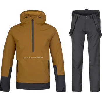 Pánský lyžařský komplet Patty FD Golden brown/anthracite XL + Slater FD Anthracite XXL