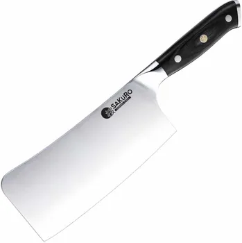 Kuchyňský nůž Sekáček Hanzo Black DE SaKuRo 18 cm