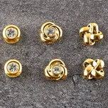 3 páry magnetických náušnic Každá průměr 1-1,5 cm