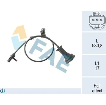 Přislušenství brzdového systému Snímač, počet otáček kol FAE 78566