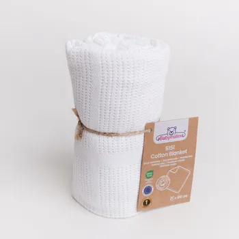 Dětská deka Babymatex BABYMATEX Bavlněná dečka SISI 75x100 cm bílá