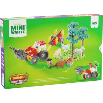 ostatní stavebnice Marioinex stavebnice WAFFLE mini FARMER - Lesní záchranná akce, 100 dílků