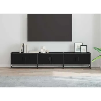 Televizní stolek vidaXL TV jednotky 2 pcs Černý dub 210 x 35 x 41 cm Kompozitní dřevo [3402502]