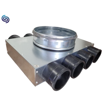 Vzduchotechnické potrubí Rozdělovač dvoustranný jednřadý 8x50/160 (4+0+4+0) samotesnící