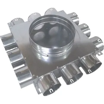 Vzduchotechnické potrubí Rozdělovač čtyřstranný jednřadý 12x75/200 (3+3+3+3)