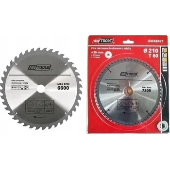 Vrták AWTOOLS PILA KOTOUČOVÁ S WIDIOVÝMI ZUBY 190x30/22/16x24z
