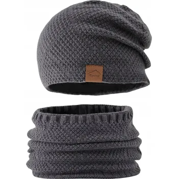 Čepice EdiBazzar zimní čepice beanie šedá, univerzální velikost