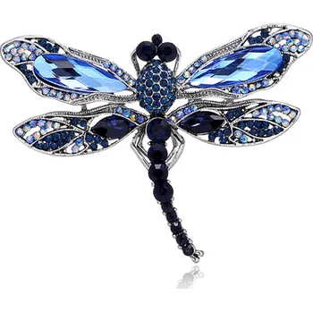 Brož B-TOP Brož s kamínky VÁŽKA - modrá