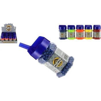 Kuličky do pistole 1200ks plast 6mm mix barev v plastové láhvi