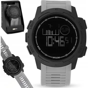 Hodinky Elektronické pánské sportovní hodinky digitální alarm stopky šedé