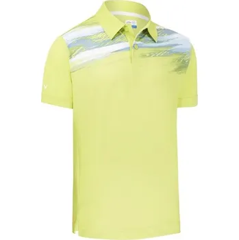 Pánské tričko Callaway Callaway Active Textured Print pánské polo LIME PUNCH velikost - M, L