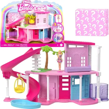 Mattel Barbie, Mini BarbieLand, Mini Domek snů pro panenky + mini panenka a příslušenství