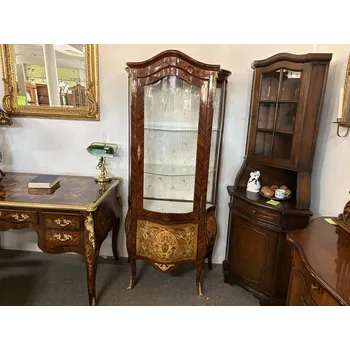 Knihovna Zámecká barokní Vitrína s intarzii a bronzem