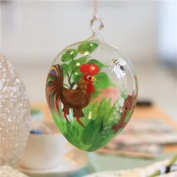 Velikonoční dekorace Velikonoční kraslice s kohoutkem