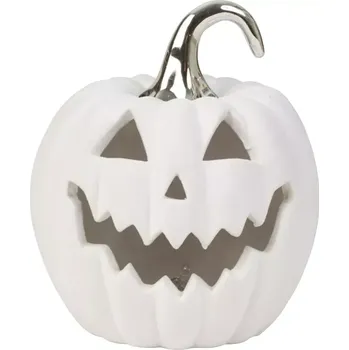 Dekorace do dětského pokoje Dýně bílá s LED světlem