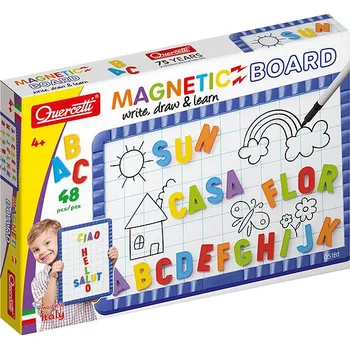 Quercetti Magnetická tabule s písmeny - 48 ks magnetů