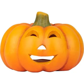 Dekorace MagicHome Nature, Dýně široká, terakota, 13,5x13x9,6 cm