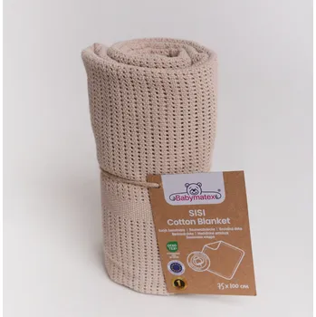 Dětská deka Babymatex BABYMATEX Bavlněná dečka SISI 75x100 cm taupe