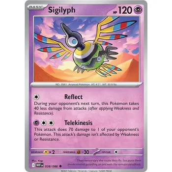 Karetní hra Sigilyph 038/086 - White Flare Typ karty: Reverse Holo