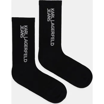 Pánské ponožky Ponožky Karl Lagerfeld Jeans 2-pack černá barva, A1W47053 99X, vel. ONE SIZE