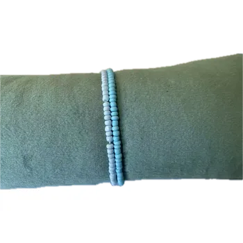 Náramek freya Korálkový náramek světle modrý set