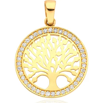 Přívěsek Leru Zlatý strom života se zirkony kolem 1,30g