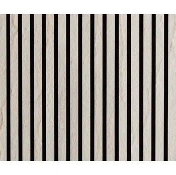 Obklad ALFIstyle.cz Akustický panel s kamennou dýhou - mramor žlutý 240 x 60 cm